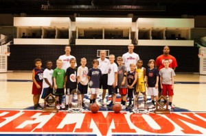 Our goal is for each camper to improve in the fundamentals of the game of basketball, to develop sportsmanship skills and to have fun in an atmosphere of encouragement from our staff.
