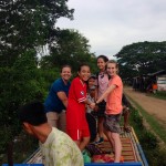 Some of the group on their Bamboo Train platform.  Click on photos to enlarge.