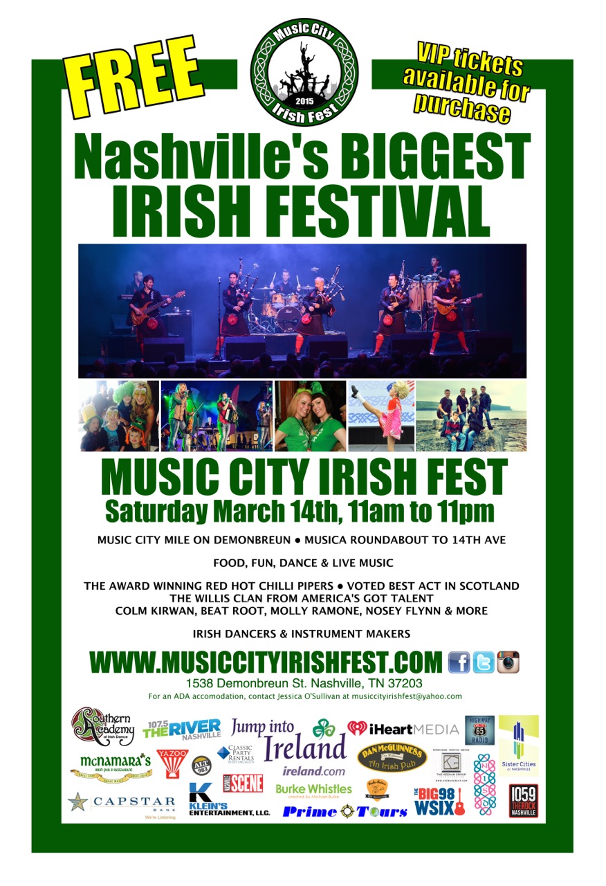 Volunteers Needed Music City Irish Fest March 14 Announcements