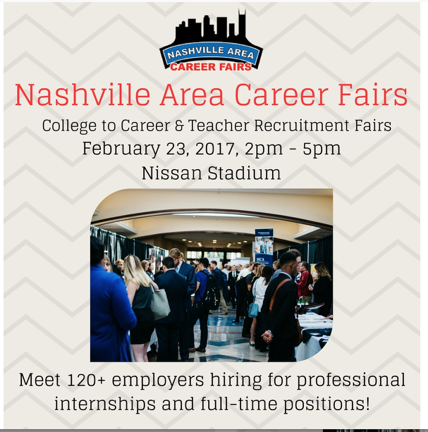 Get your free ticket to the Nashville Area Career Fairs today